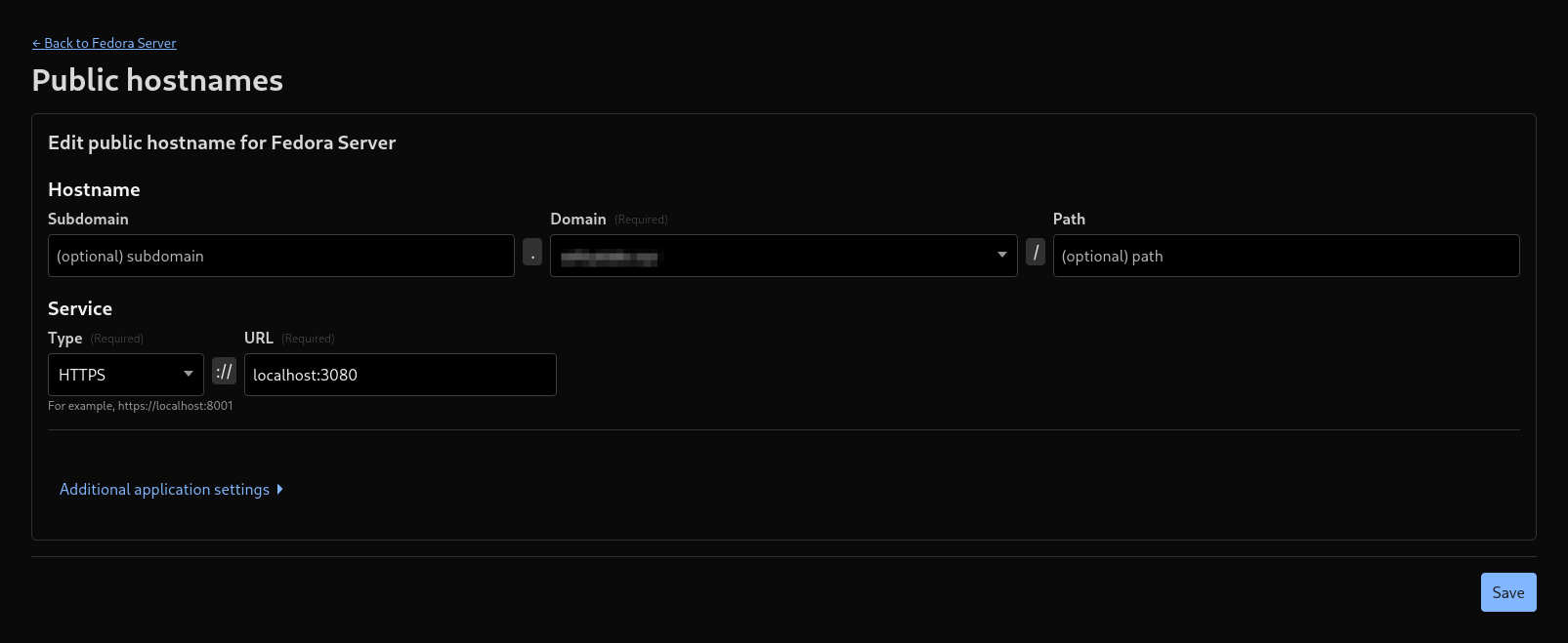 Cloudflare Public Hostname