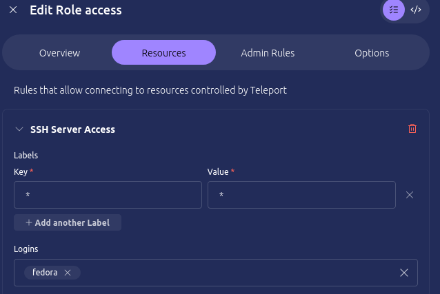Teleport Access Role